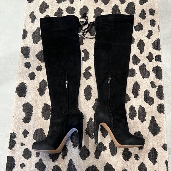 Sam Edelman 🖤 KAYLA Platform Over Knee Thigh High Heeled Boot 8 - Picture 3 of 11